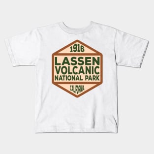 Lassen Volcanic National Park badge Kids T-Shirt